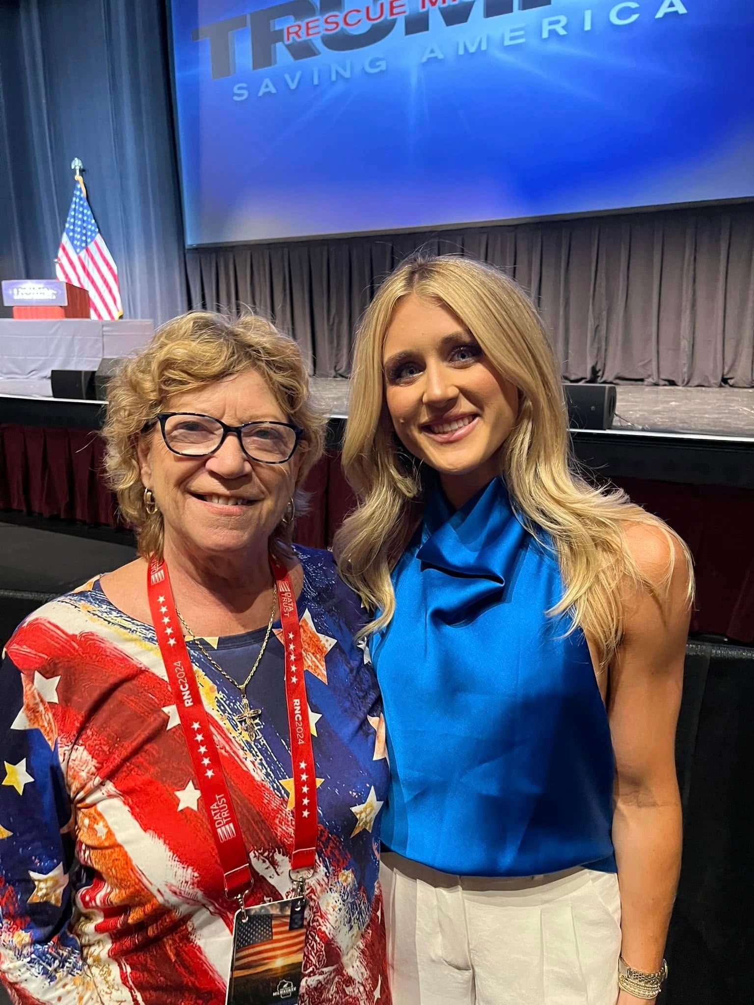 Amy with Riley Gaines at an event